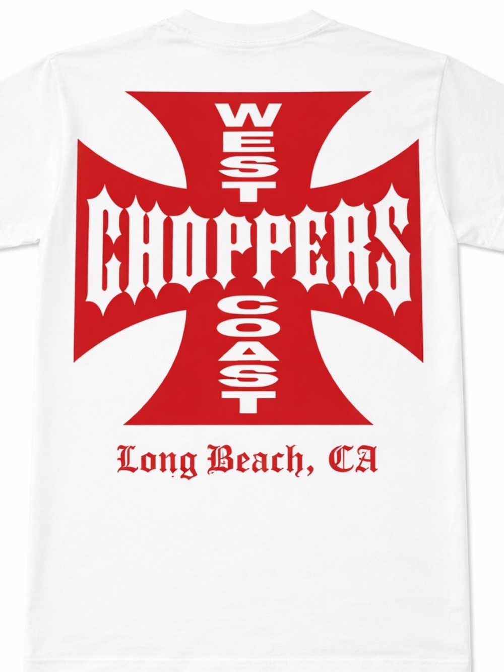 West Coast Choppers Short Sleeve Graphic Tee - White/Red New Vintage Size XL